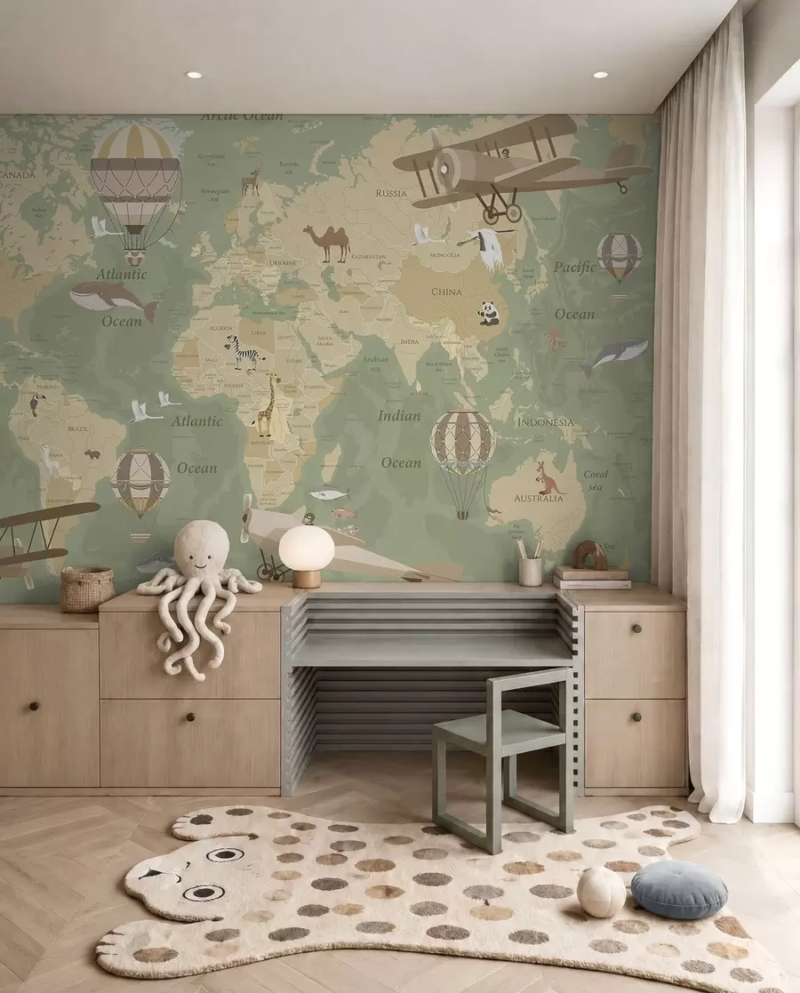 Fototapete Salbeiatlas auf Englisch u36066v2