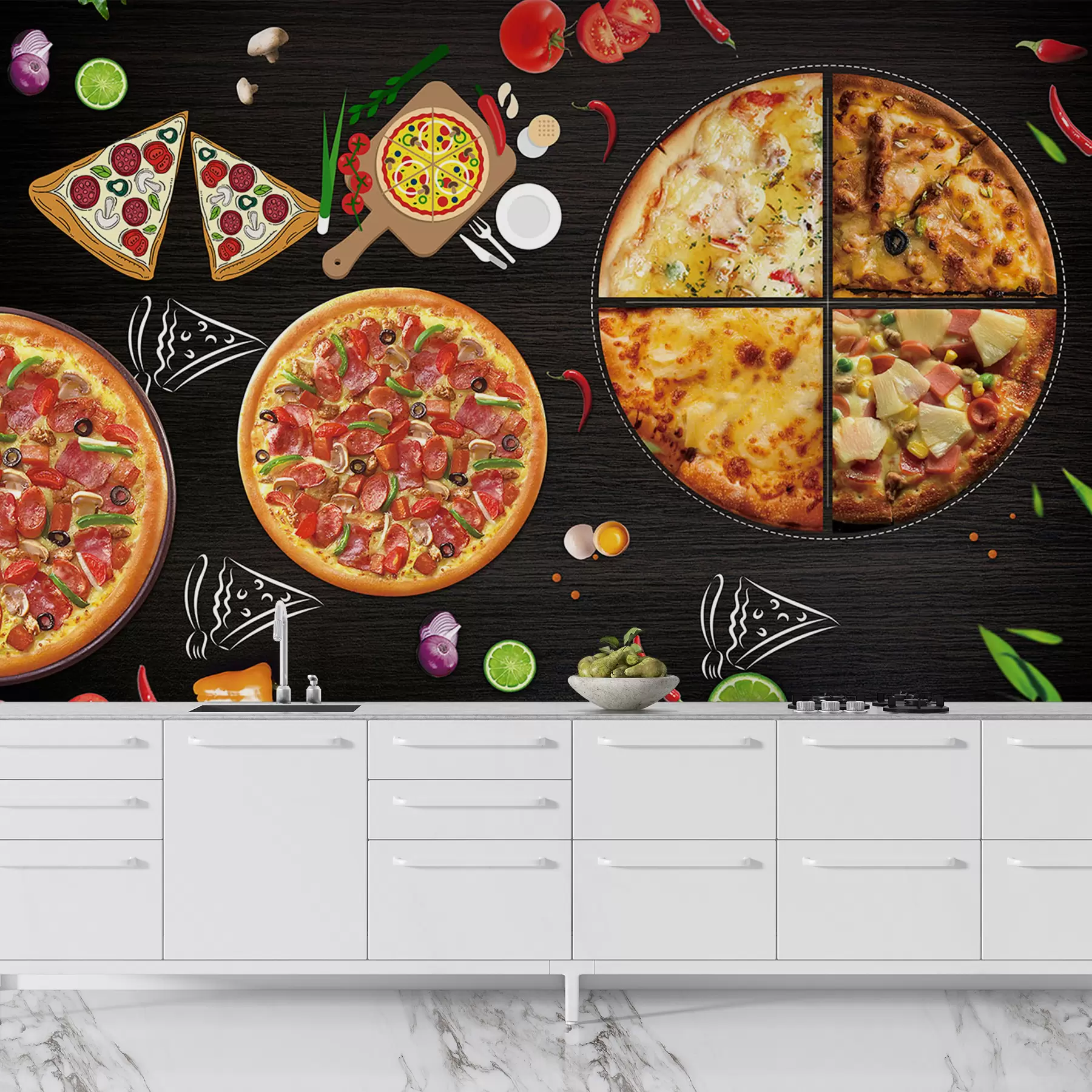 Fototapete Pizza u97436