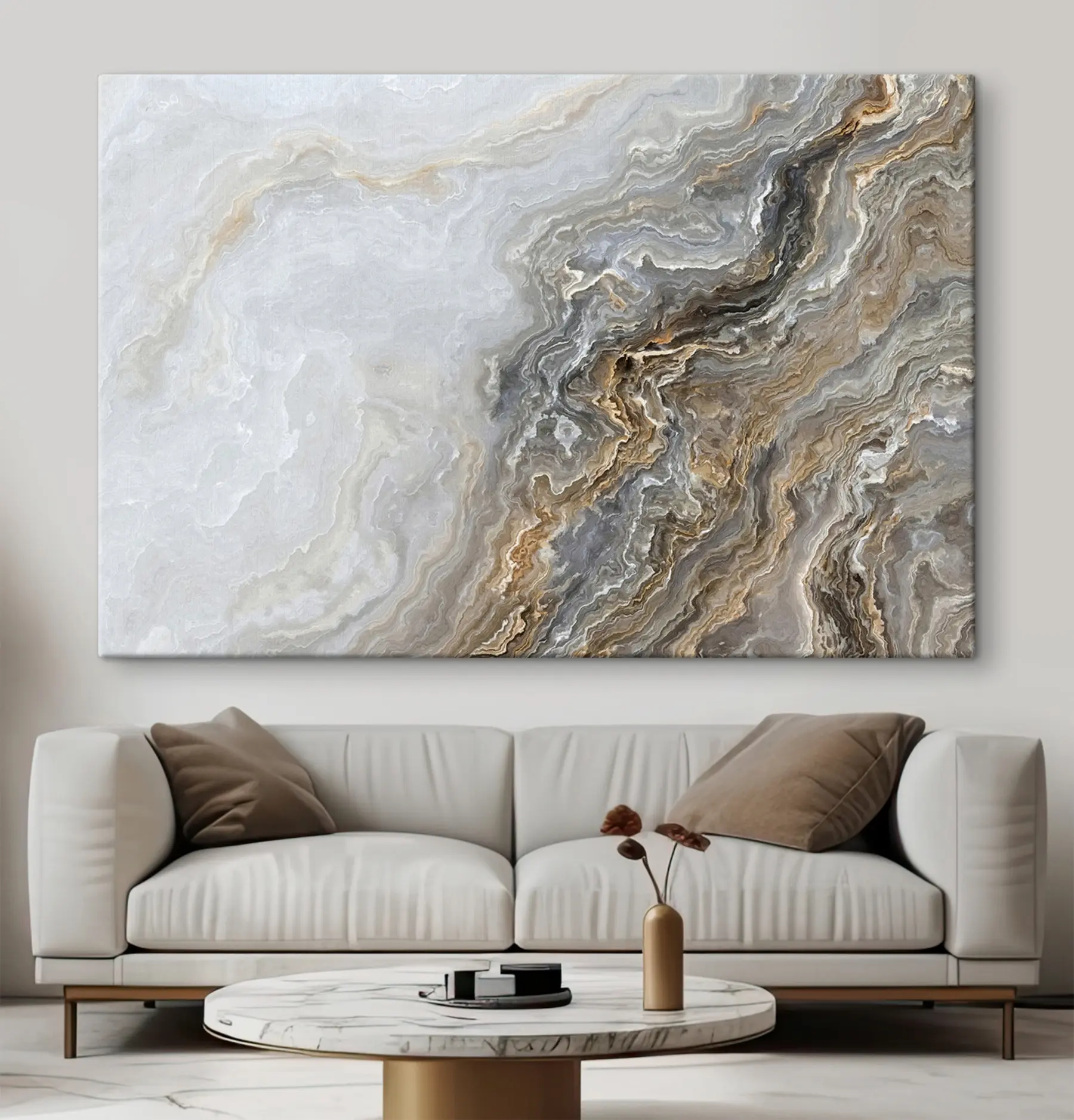 Fototapete Grauer Marmor mit goldenen Adern s36030