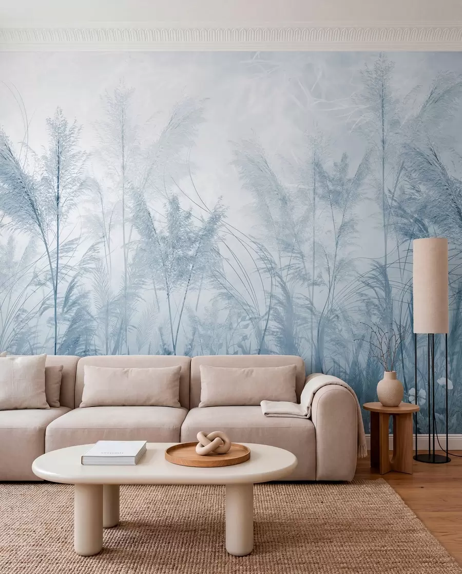 Fototapete Pastellwiese — Blau u93903v1