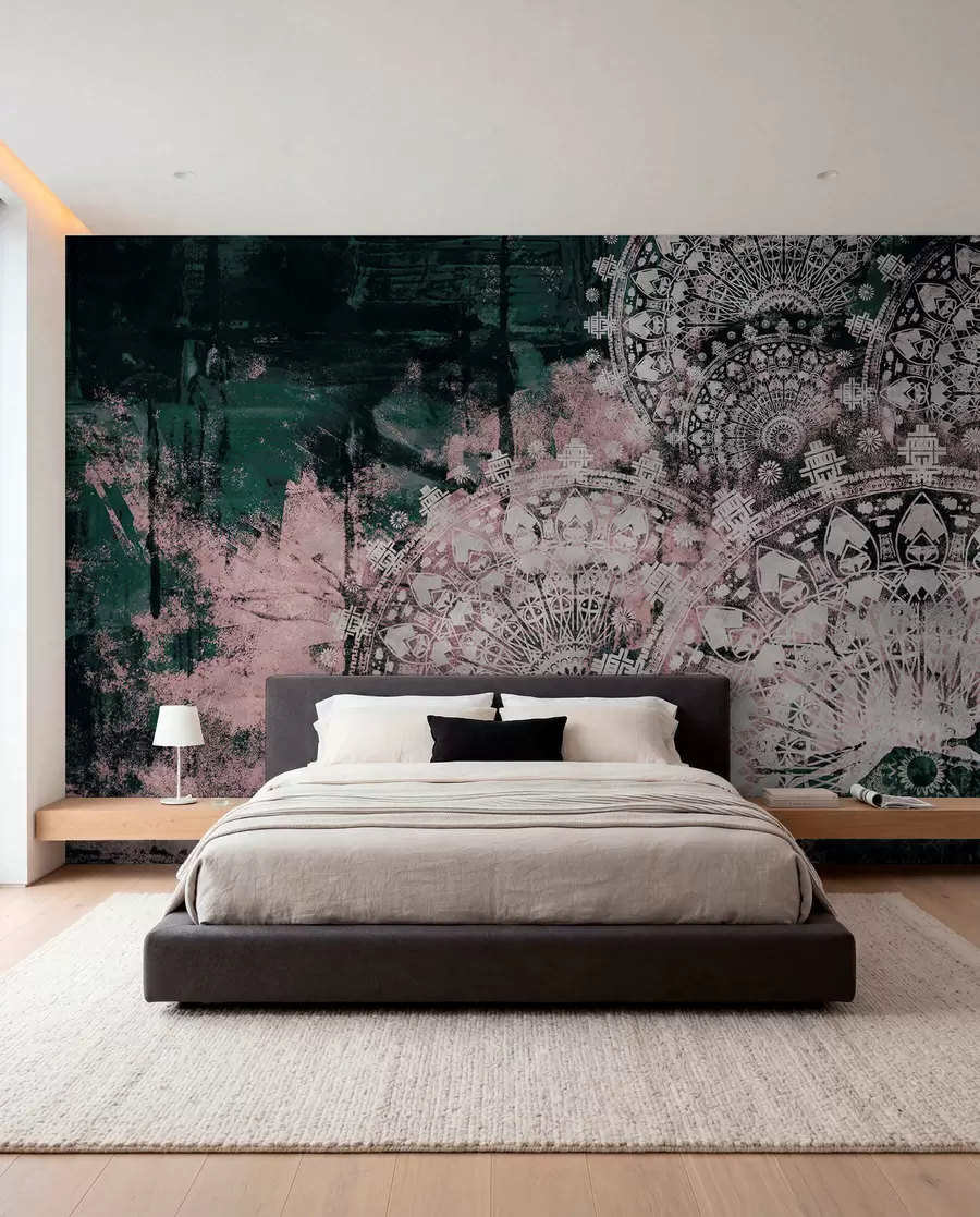 Fototapete Vintage-Mandala in rosa Farben u93958v2