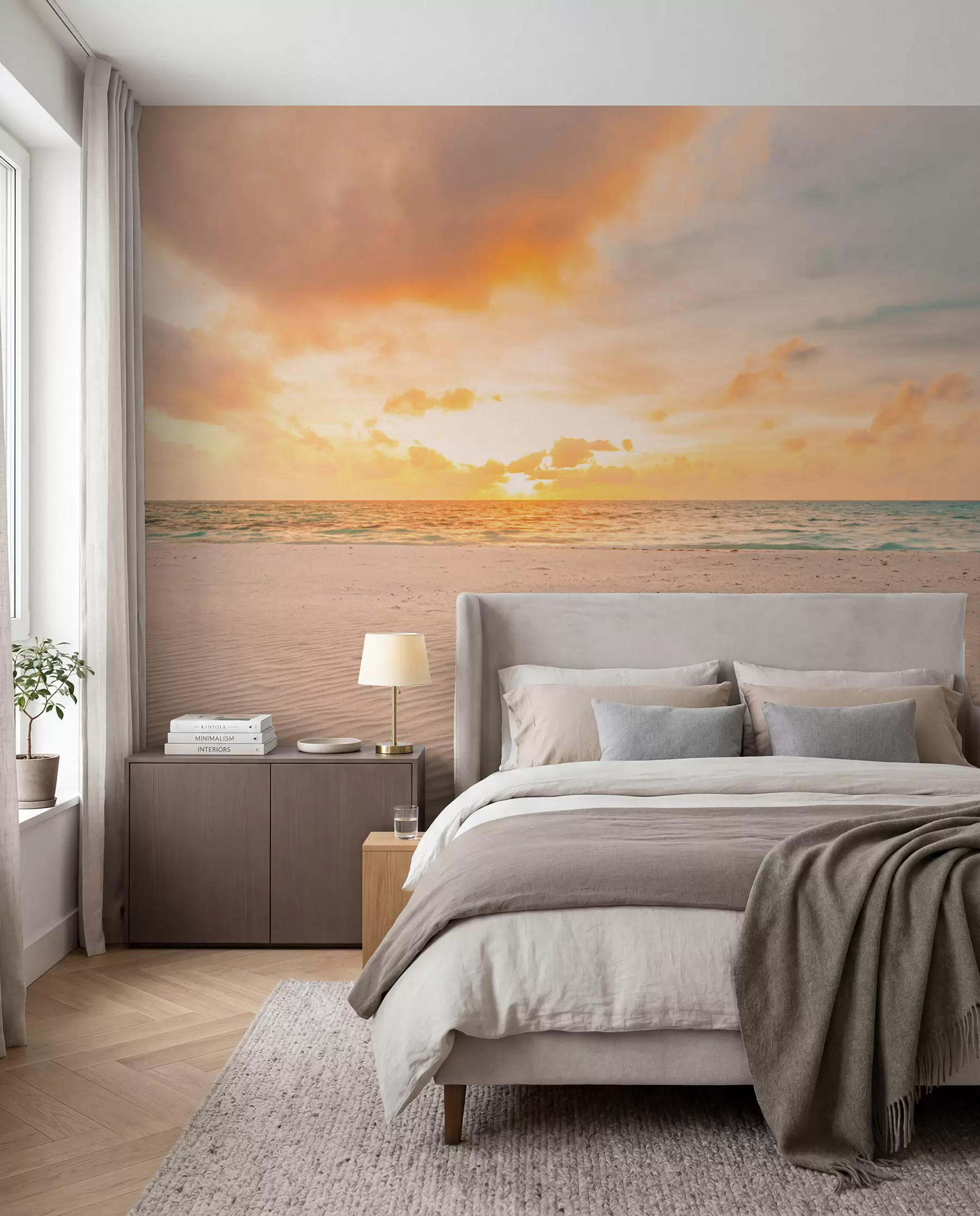 Fototapete Strand weißer Sand Meer und Wellen u97894