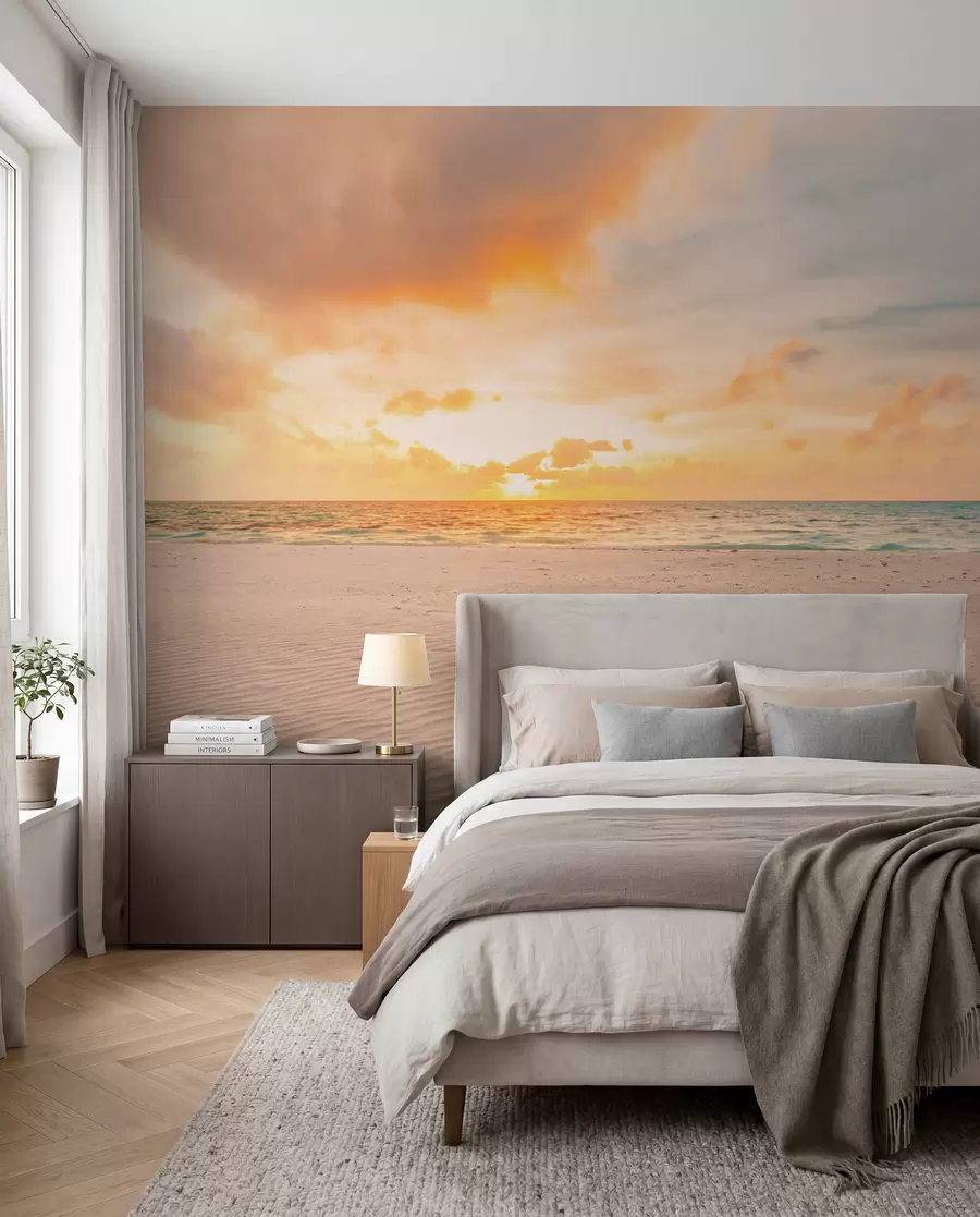 Fototapete Strand weißer Sand Meer und Wellen u97894
