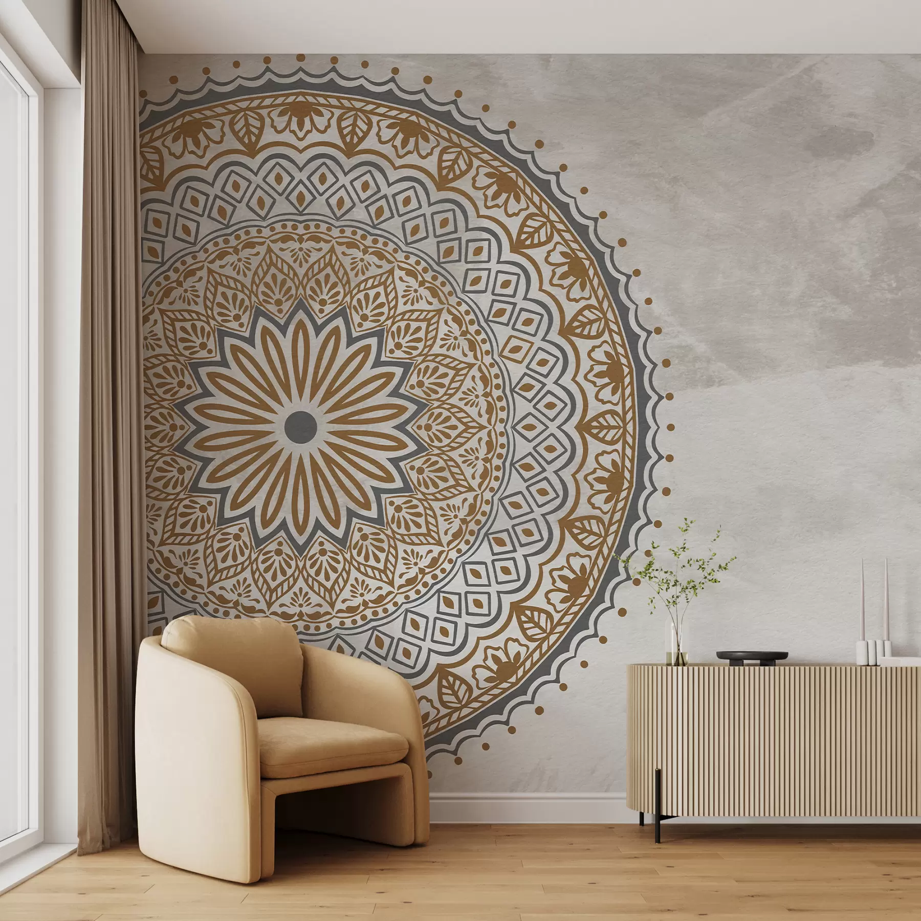Fototapete Herbstsinfonie des Mandalas u98495v1