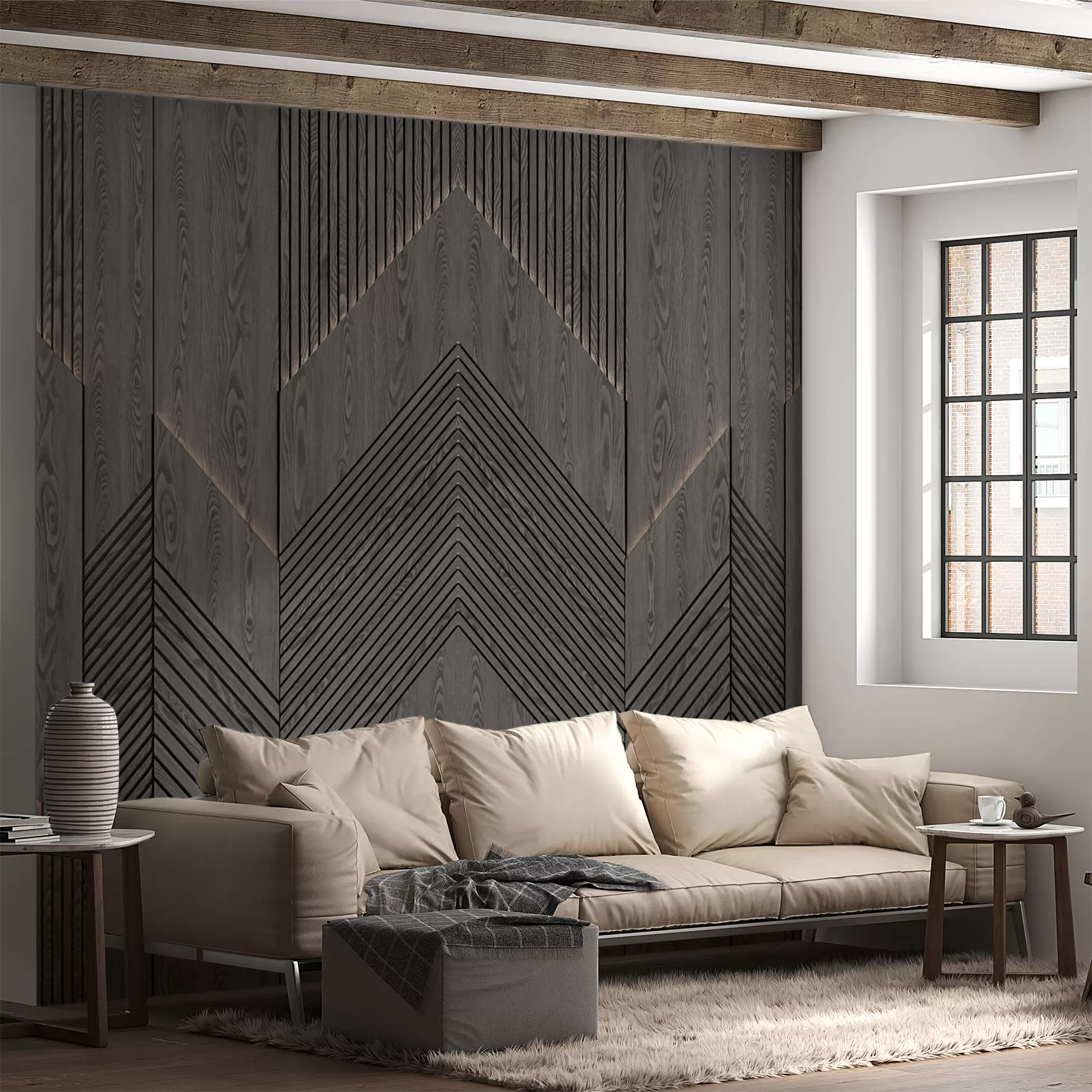 Fototapete Geometrische Holztafeln u98885