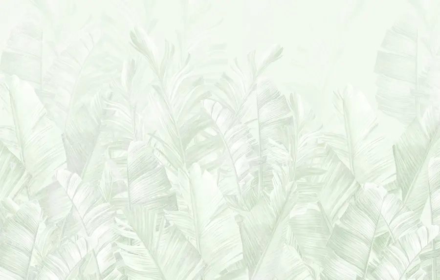 Fototapete Trendige Blätter in tropischen Grüntönen u98951v4