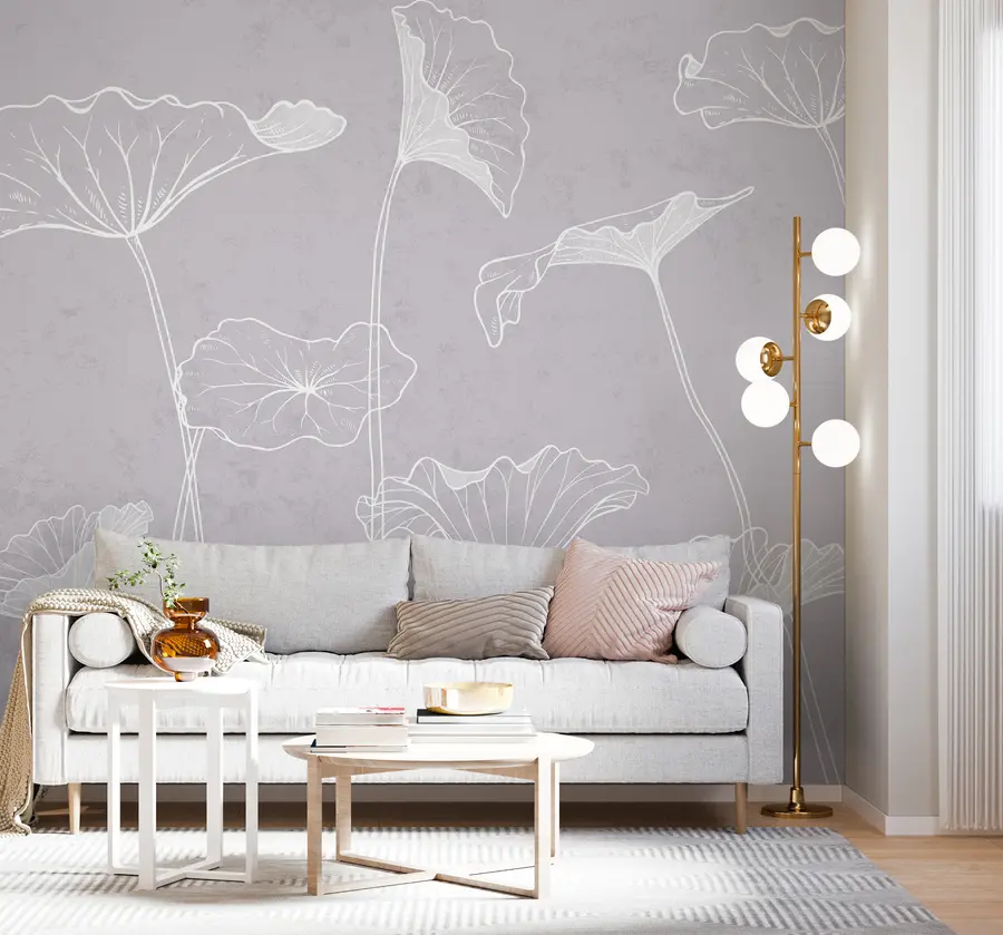 Fototapete Blumen im minimalistischen Stil u98684