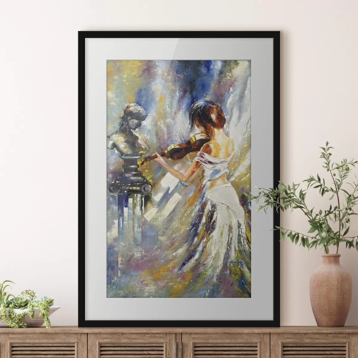 Poster Fiddler, Ölgemälde f04222