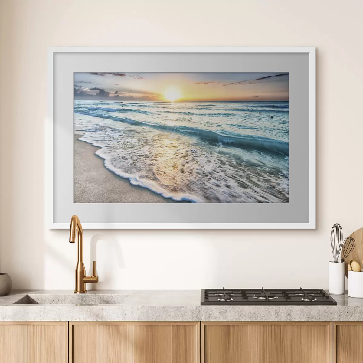 Poster Azurblau surfen f08091