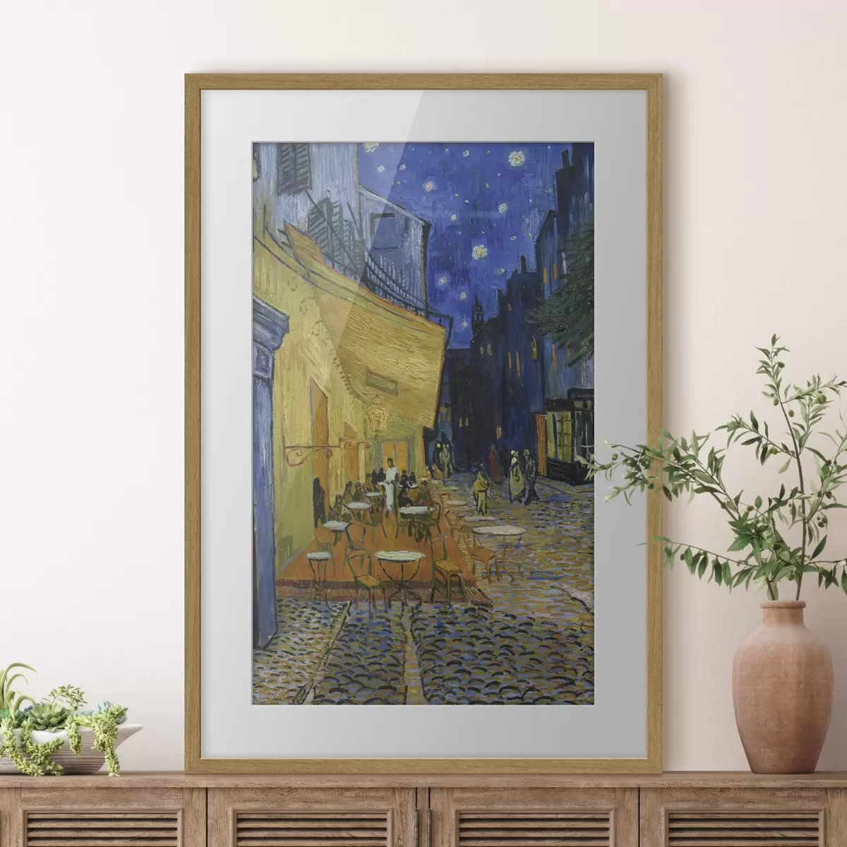 Poster Terrasse eines Cafés bei Nacht, Vincent van Gogh f12313