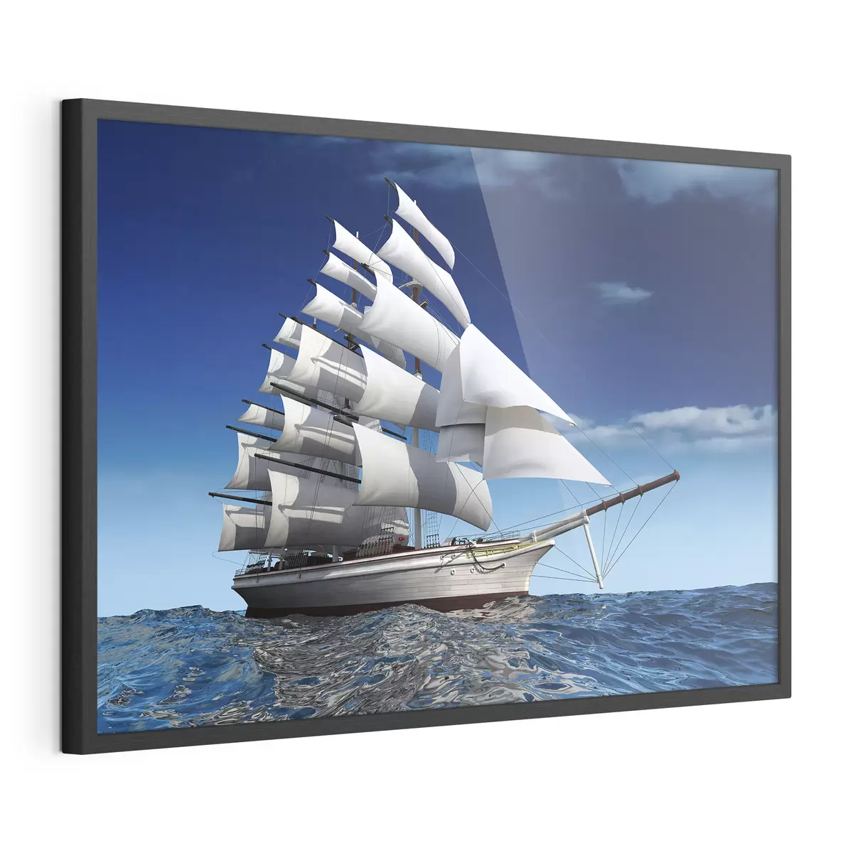 Poster Wasser, Boot und Himmel f18347