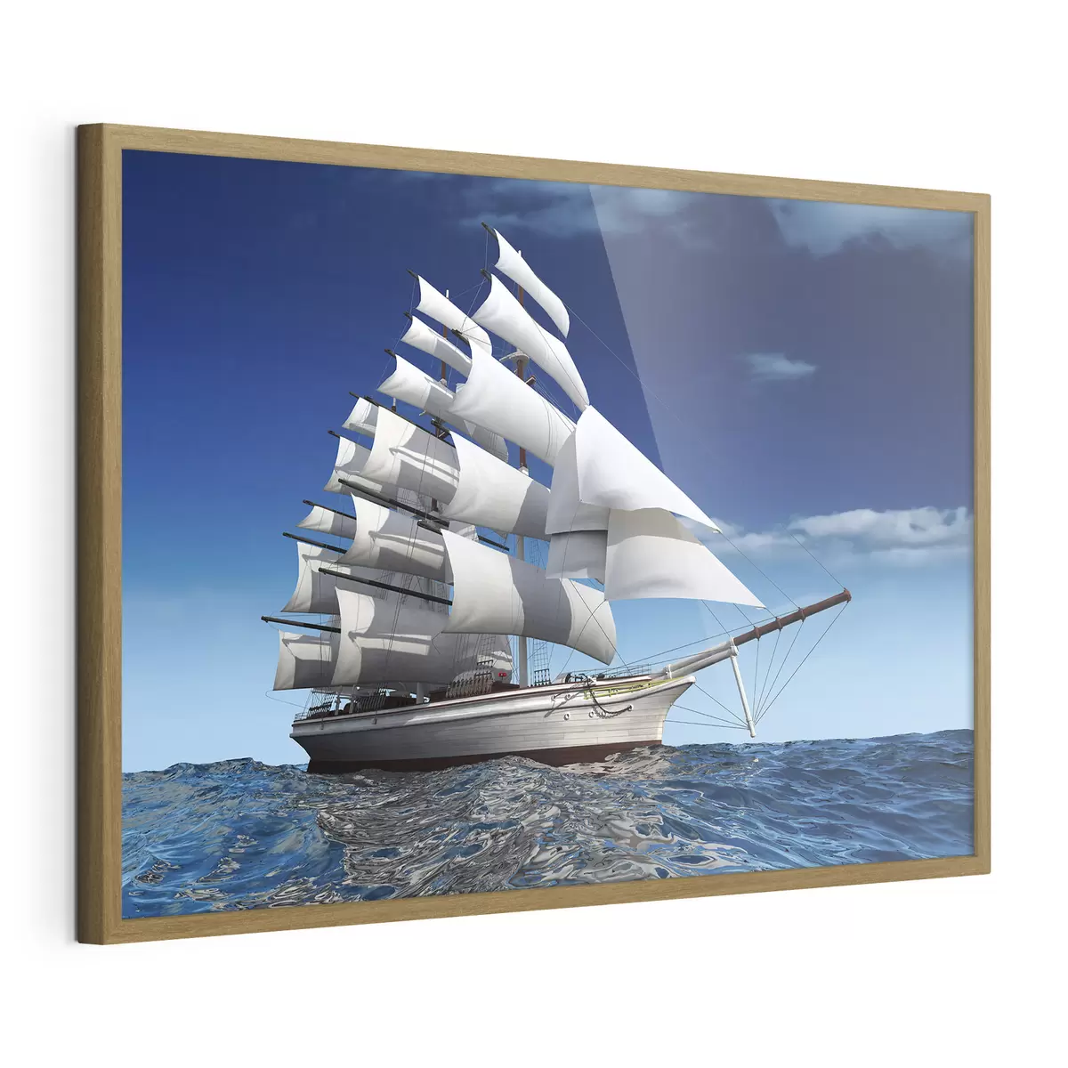 Poster Wasser, Boot und Himmel f18347