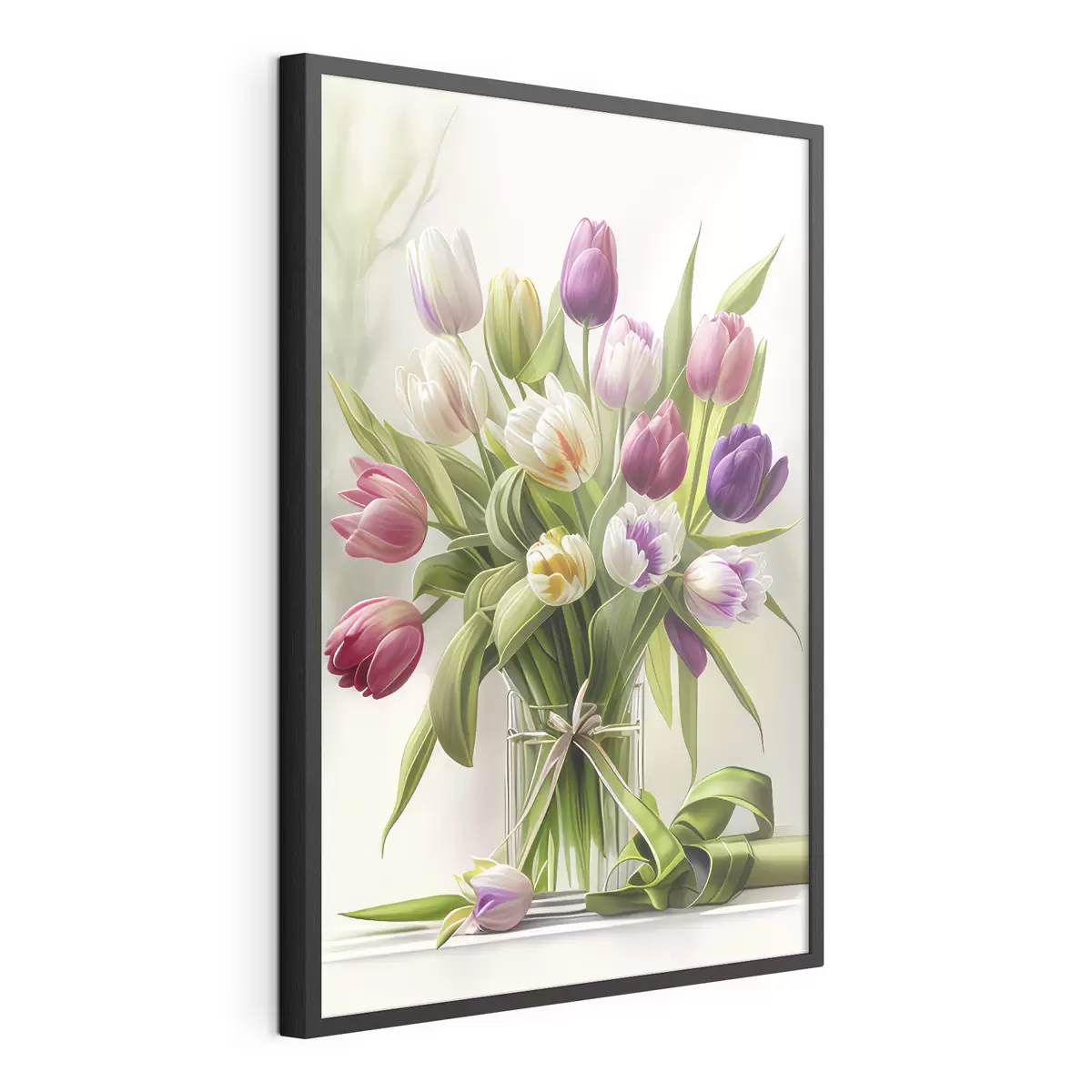 Poster Blumenstrauß aus Tulpen in einer Vase f31219