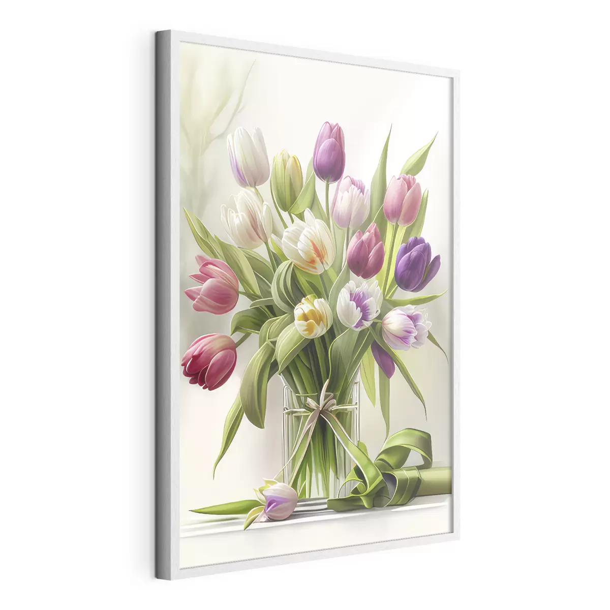 Poster Blumenstrauß aus Tulpen in einer Vase f31219