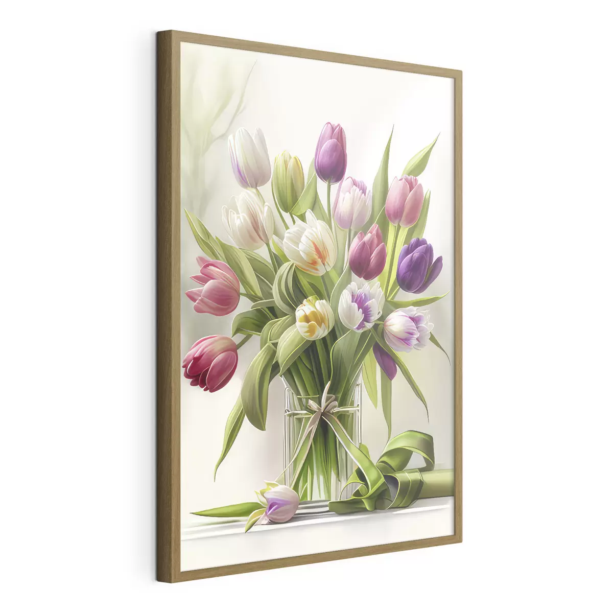 Poster Blumenstrauß aus Tulpen in einer Vase f31219