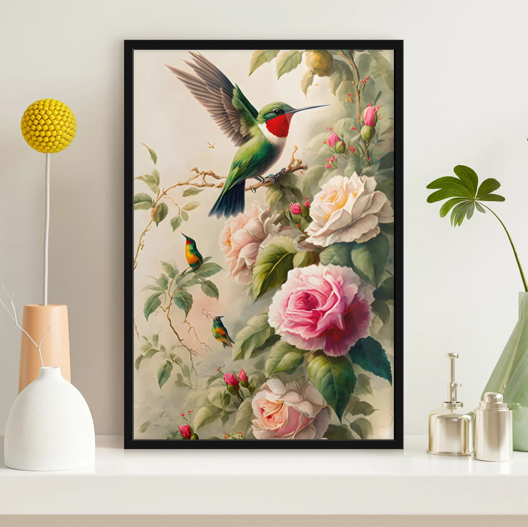 Fototapete Kolibri in Blüte f33561