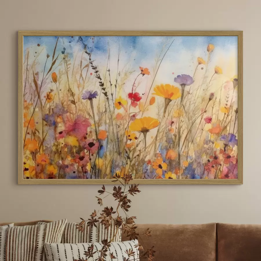 Fototapete Aquarellblumen f33634