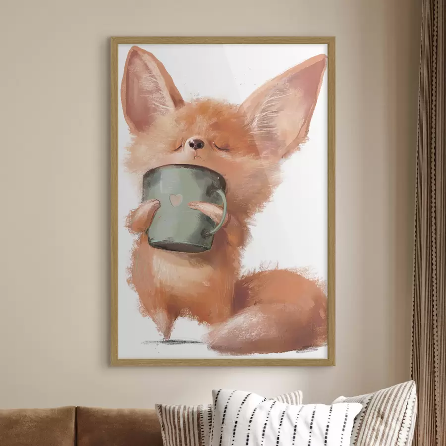 Fototapete Rotfuchs und Kaffee f35008