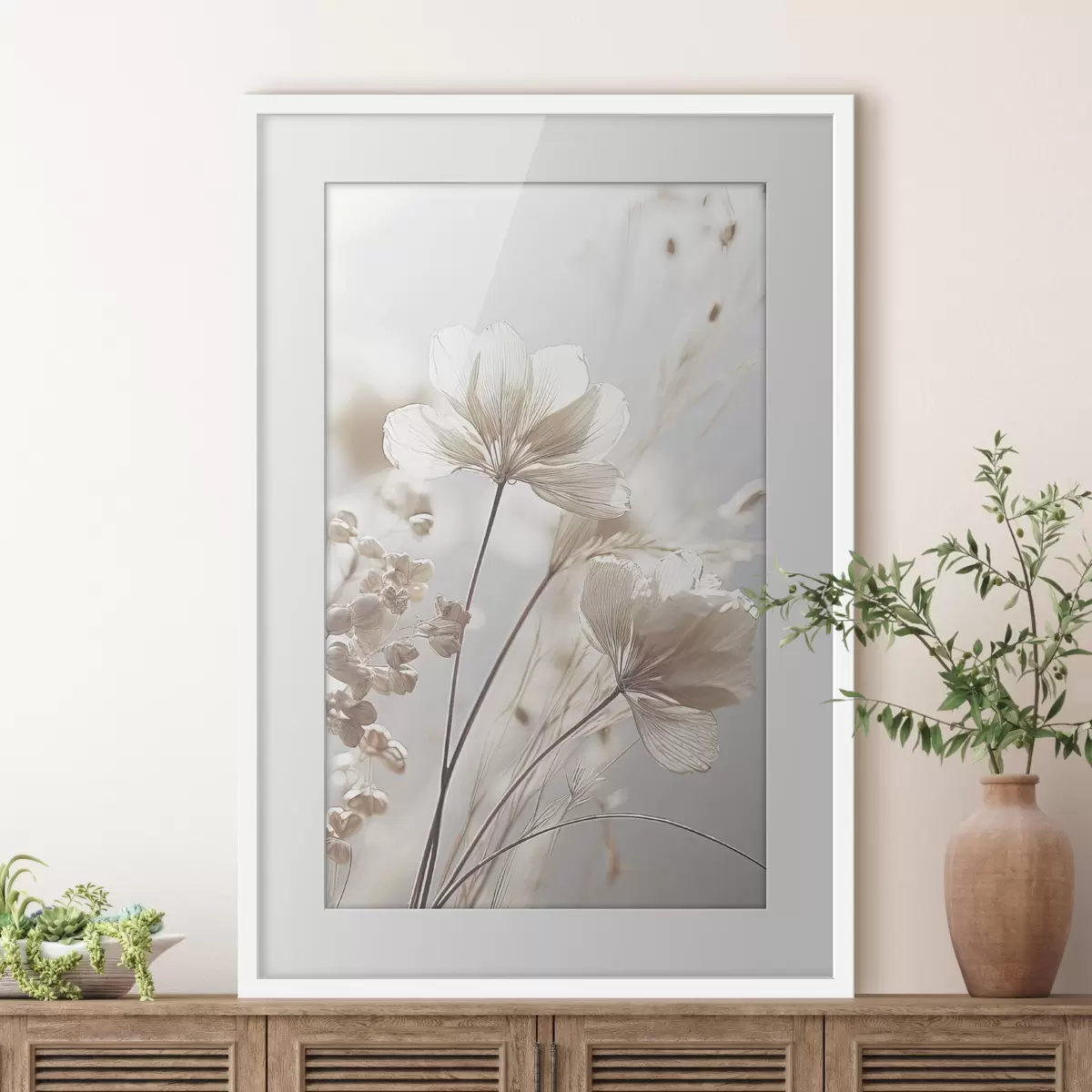 Poster Zarte Trockenblumen f35603