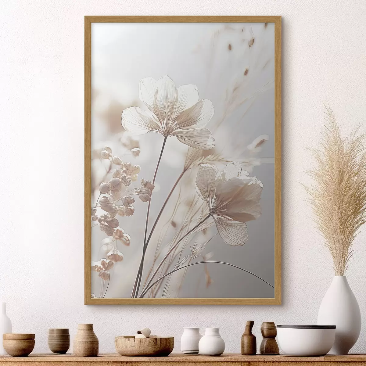 Poster Zarte Trockenblumen f35603