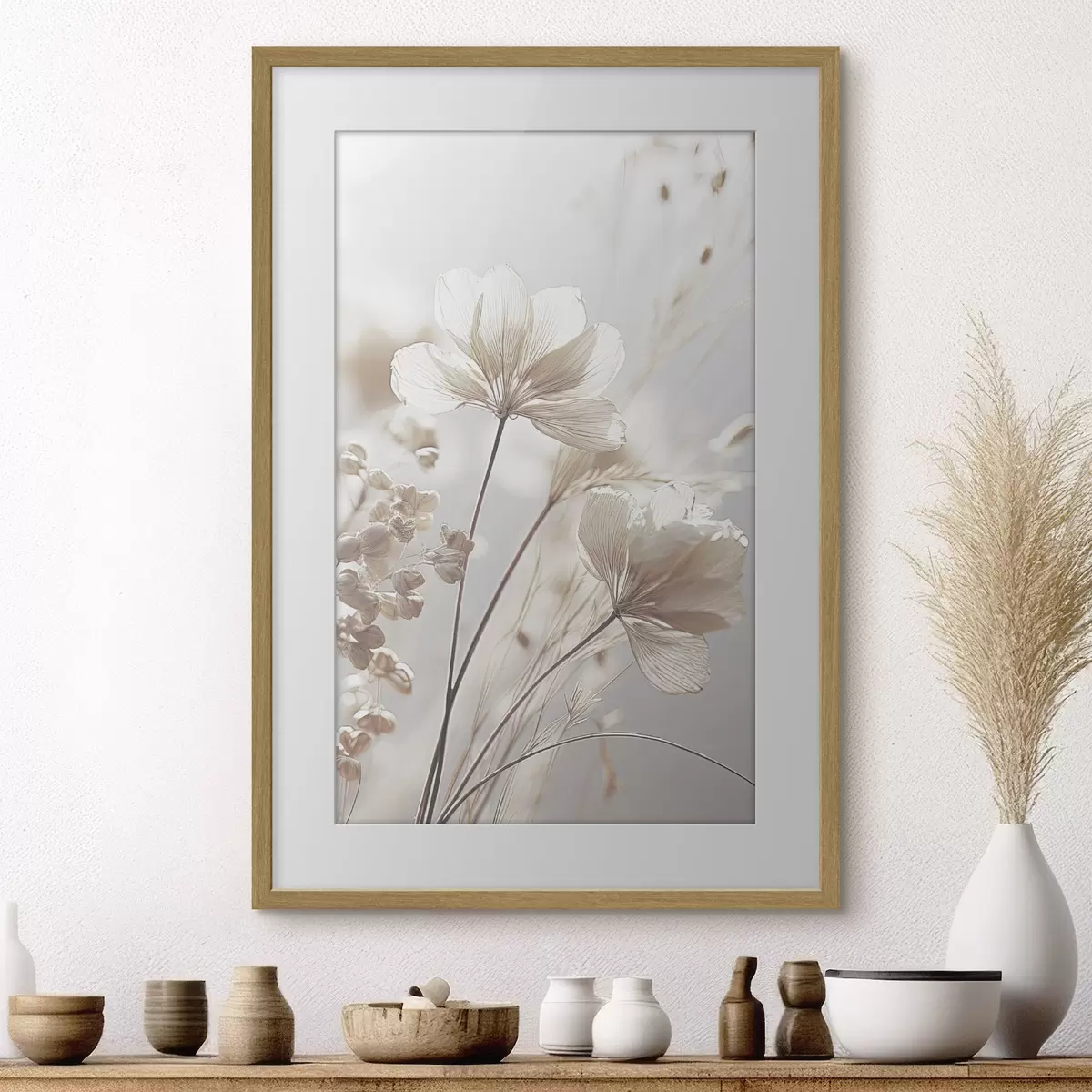 Poster Zarte Trockenblumen f35603