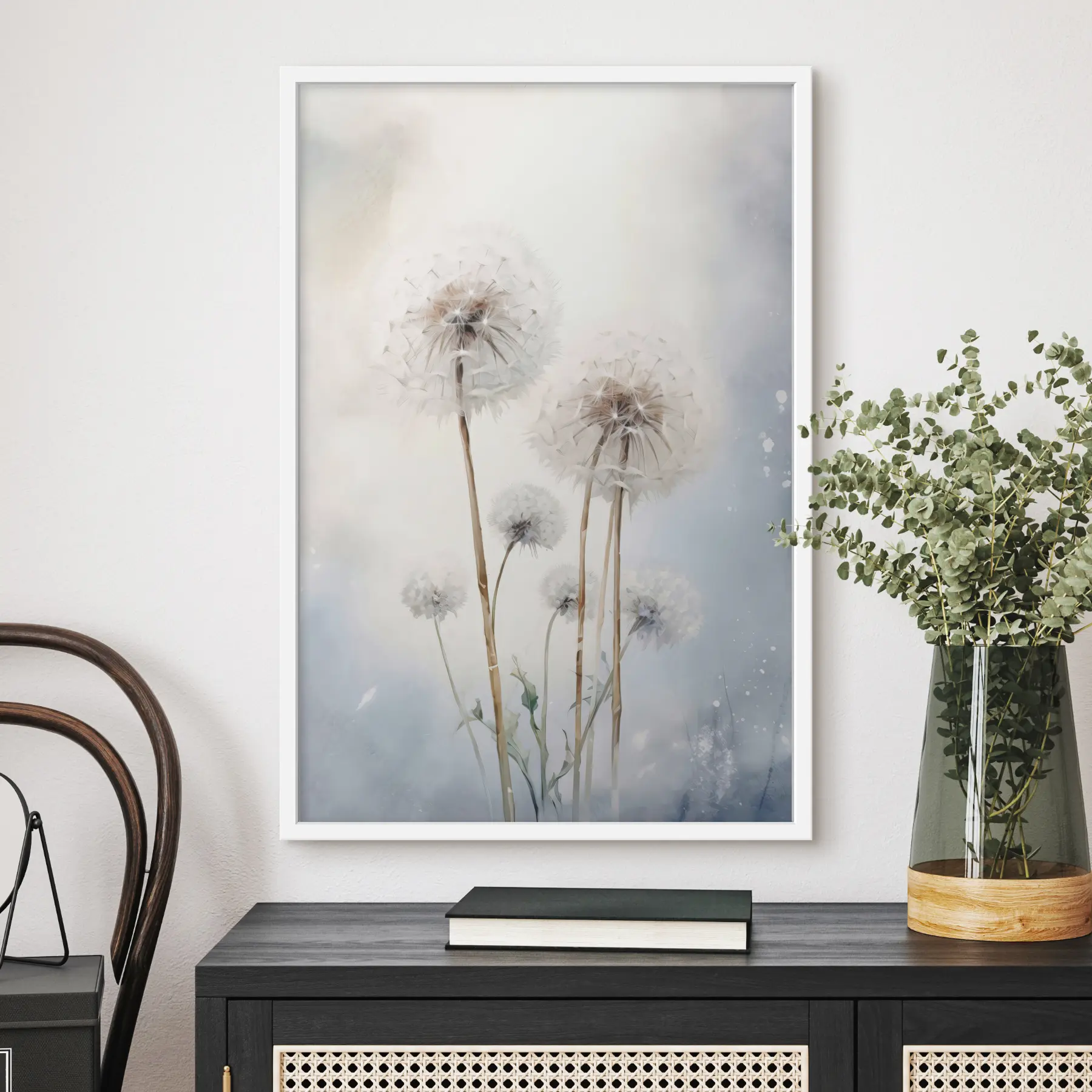 Fototapete Weißer flauschiger Aquarell-Rogen f35907