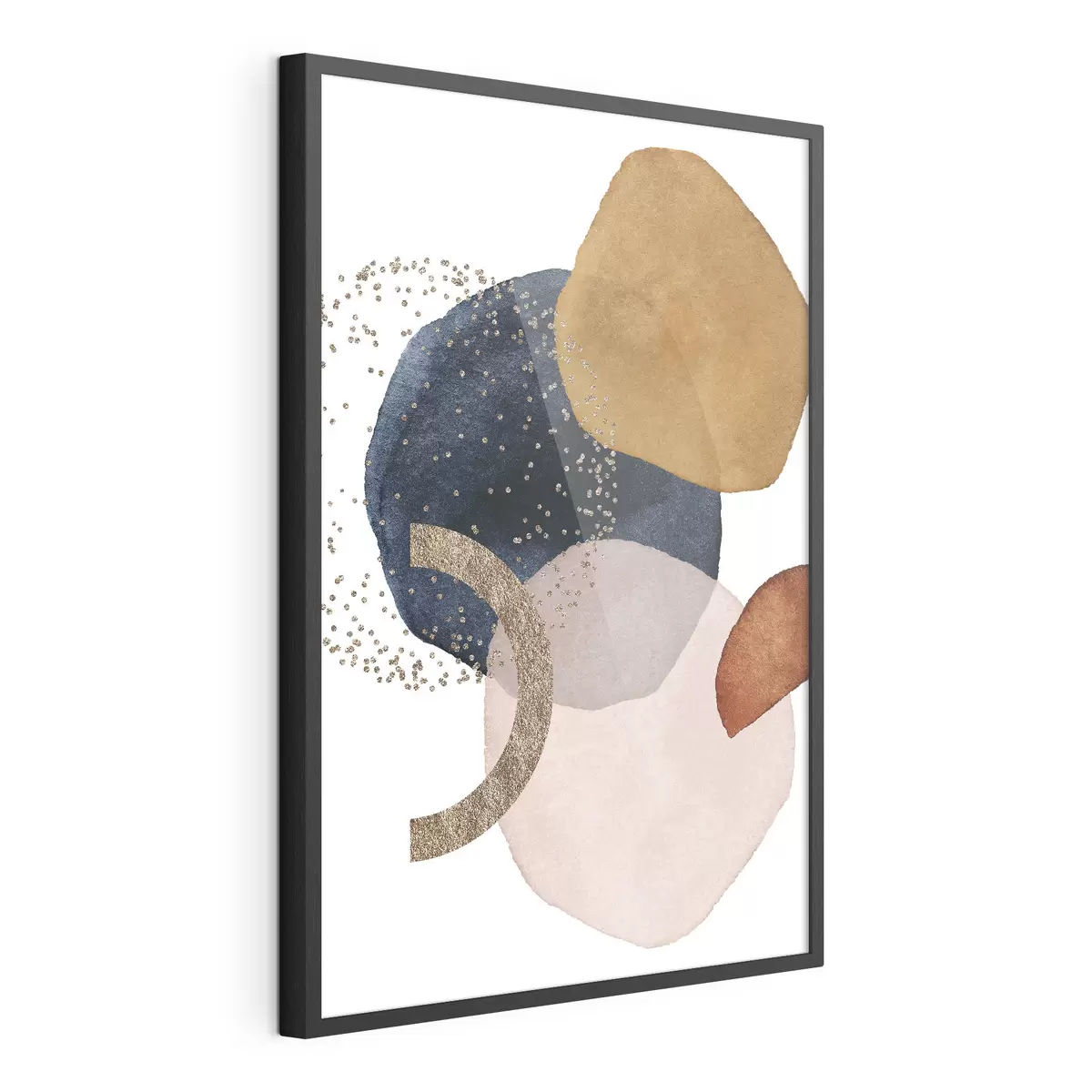 Poster Beige und rote Rosen auf einem weißen Hintergrund f35955