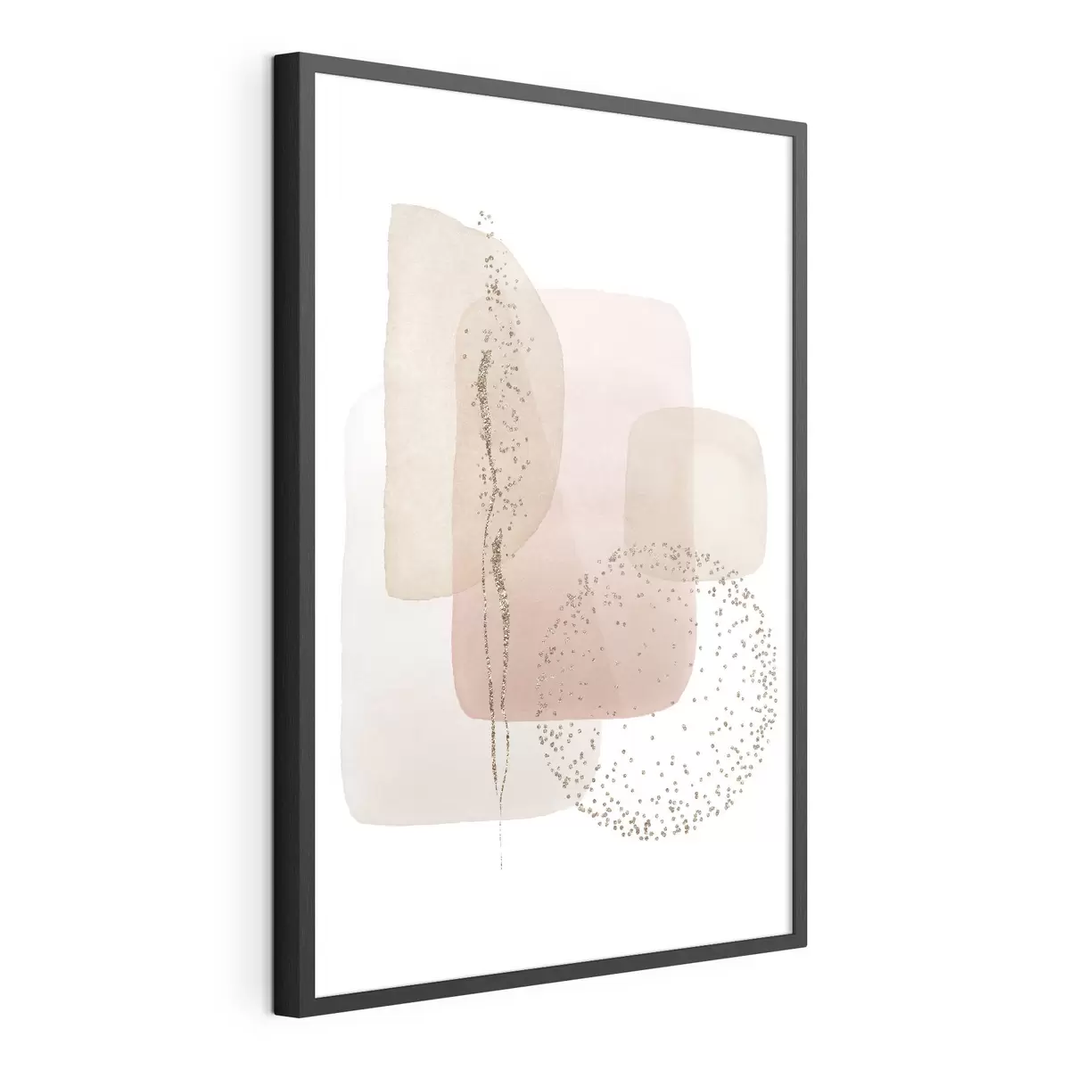Poster Rosa auf weißem Hintergrund in leuchtenden Farben f35959