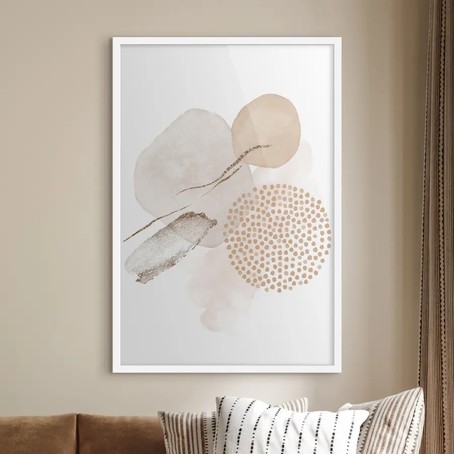 Fototapete Beige und rosa auf weißem Hintergrund f35990
