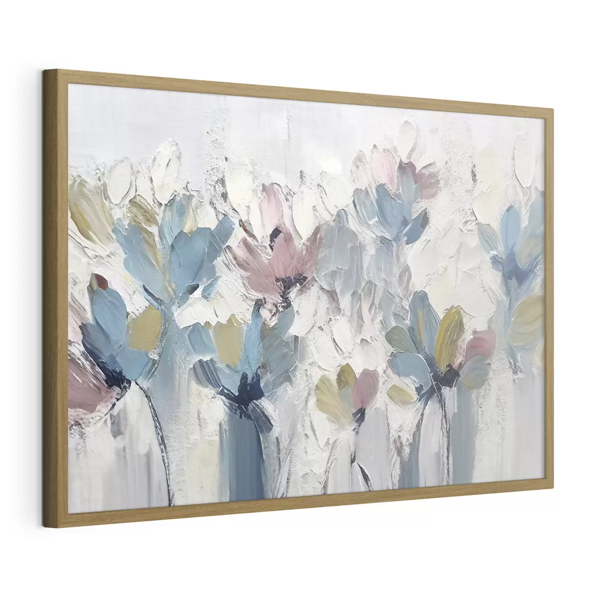 Poster Blumenstrauß in Blau und Rosa f36195