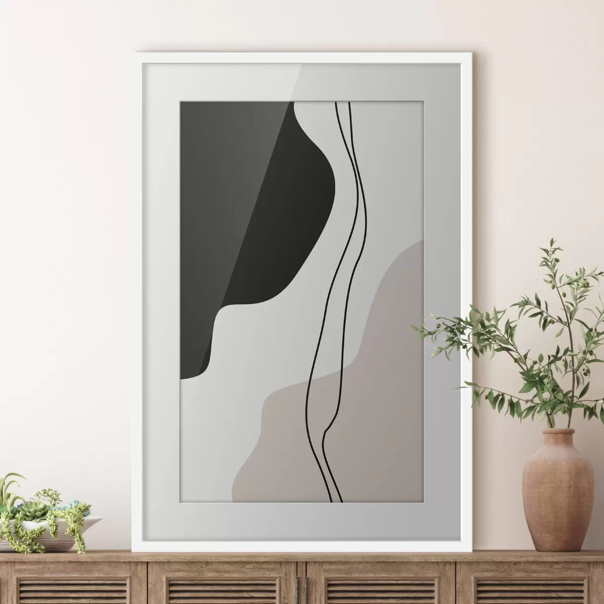 Poster Abstrakte Formen und Linien f36156