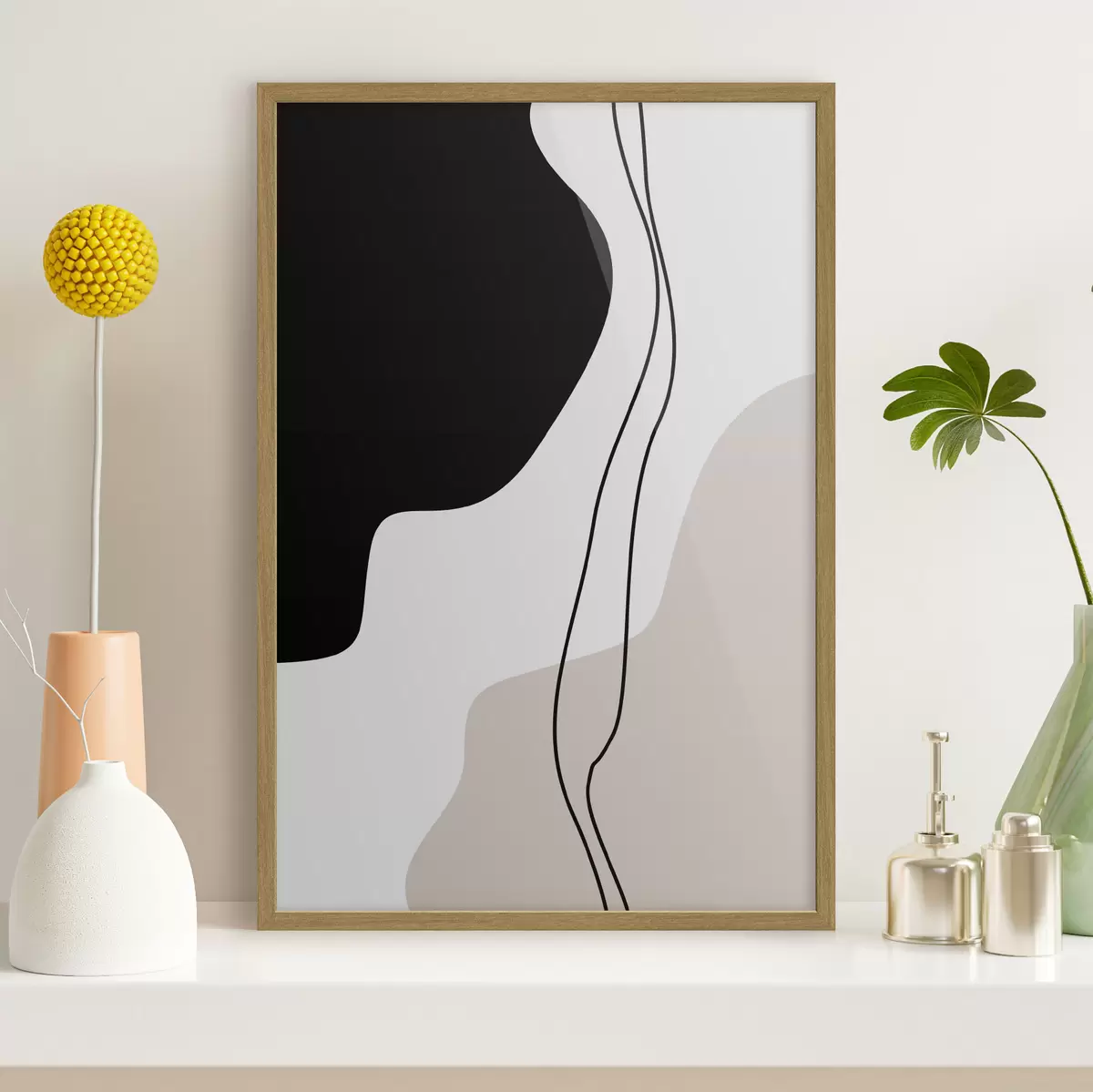 Poster Abstrakte Formen und Linien f36156