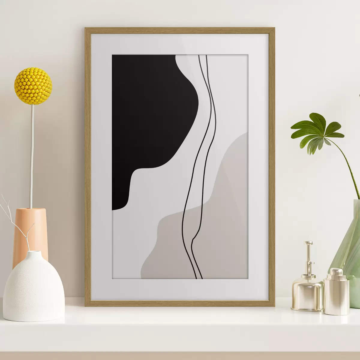 Poster Abstrakte Formen und Linien f36156