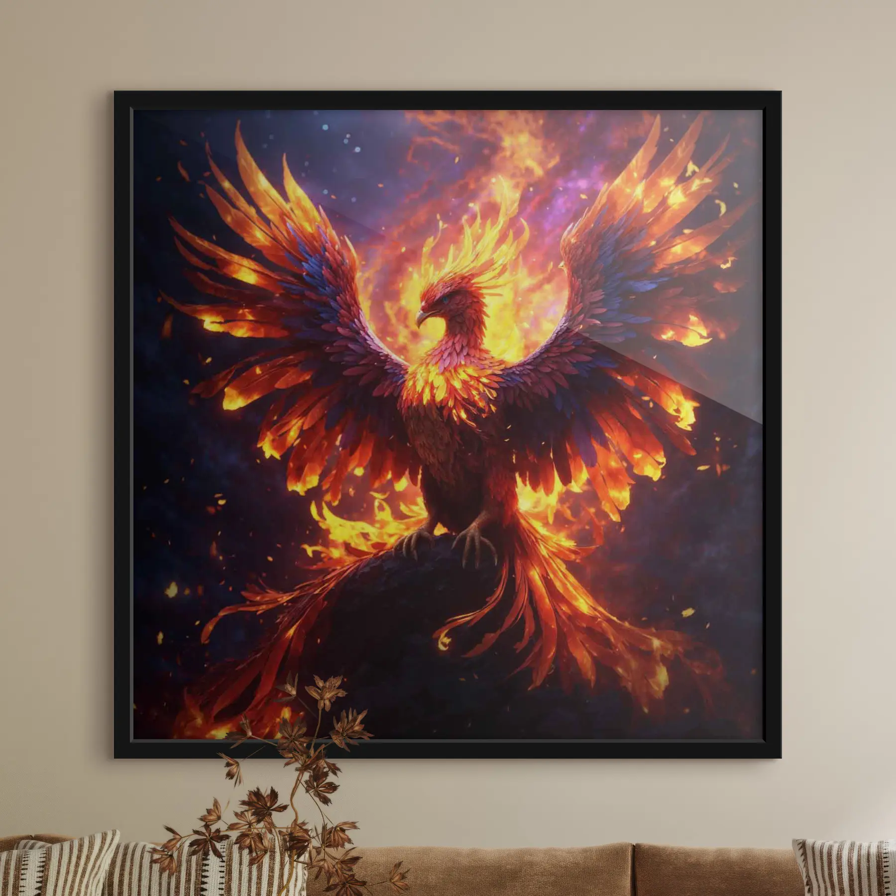Fototapete Feuervogel f36055