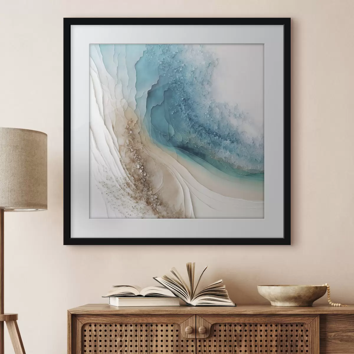 Poster Abstraktion Strand und Meer f36029