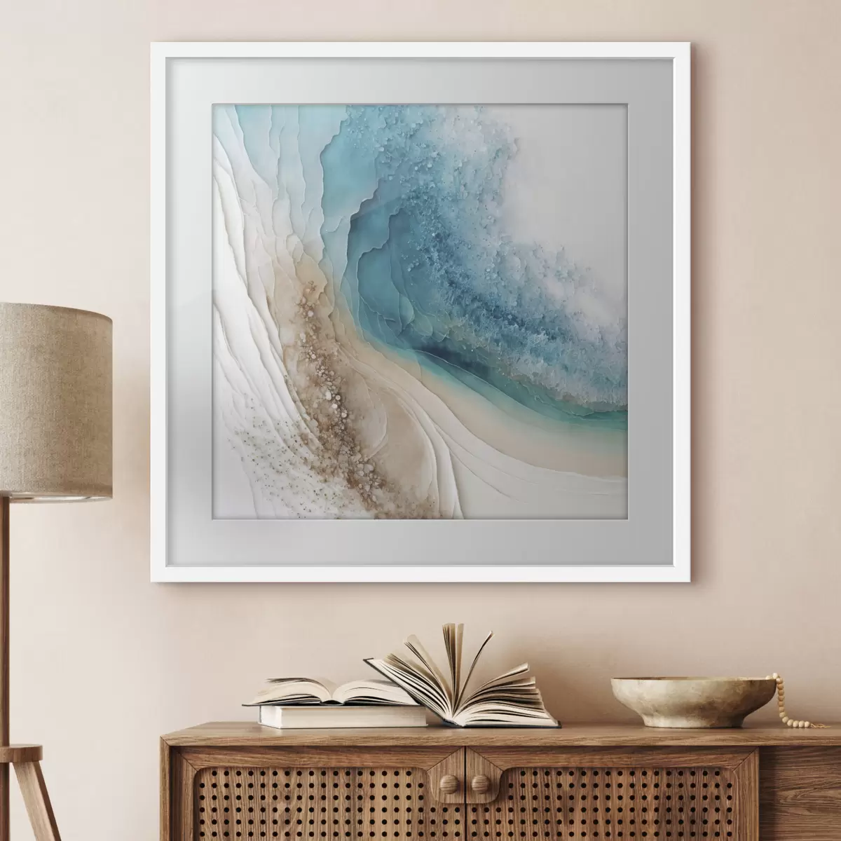 Poster Abstraktion Strand und Meer f36029