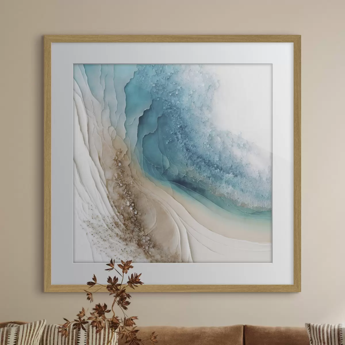 Poster Abstraktion Strand und Meer f36029