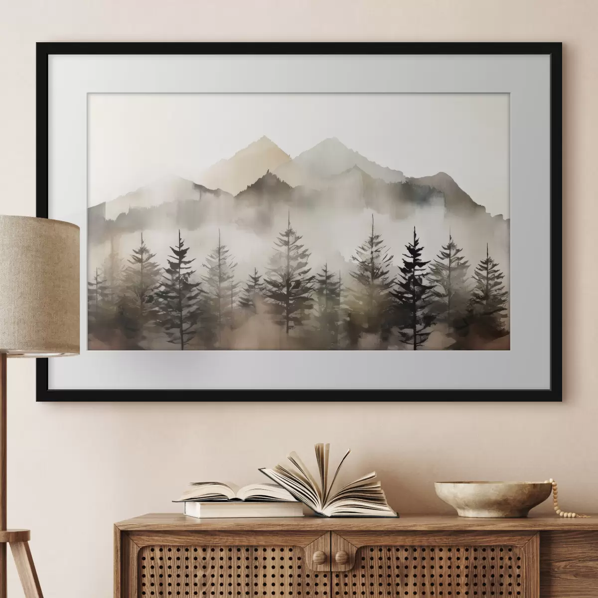 Poster Die Landschaft des Herbstwaldes f36009
