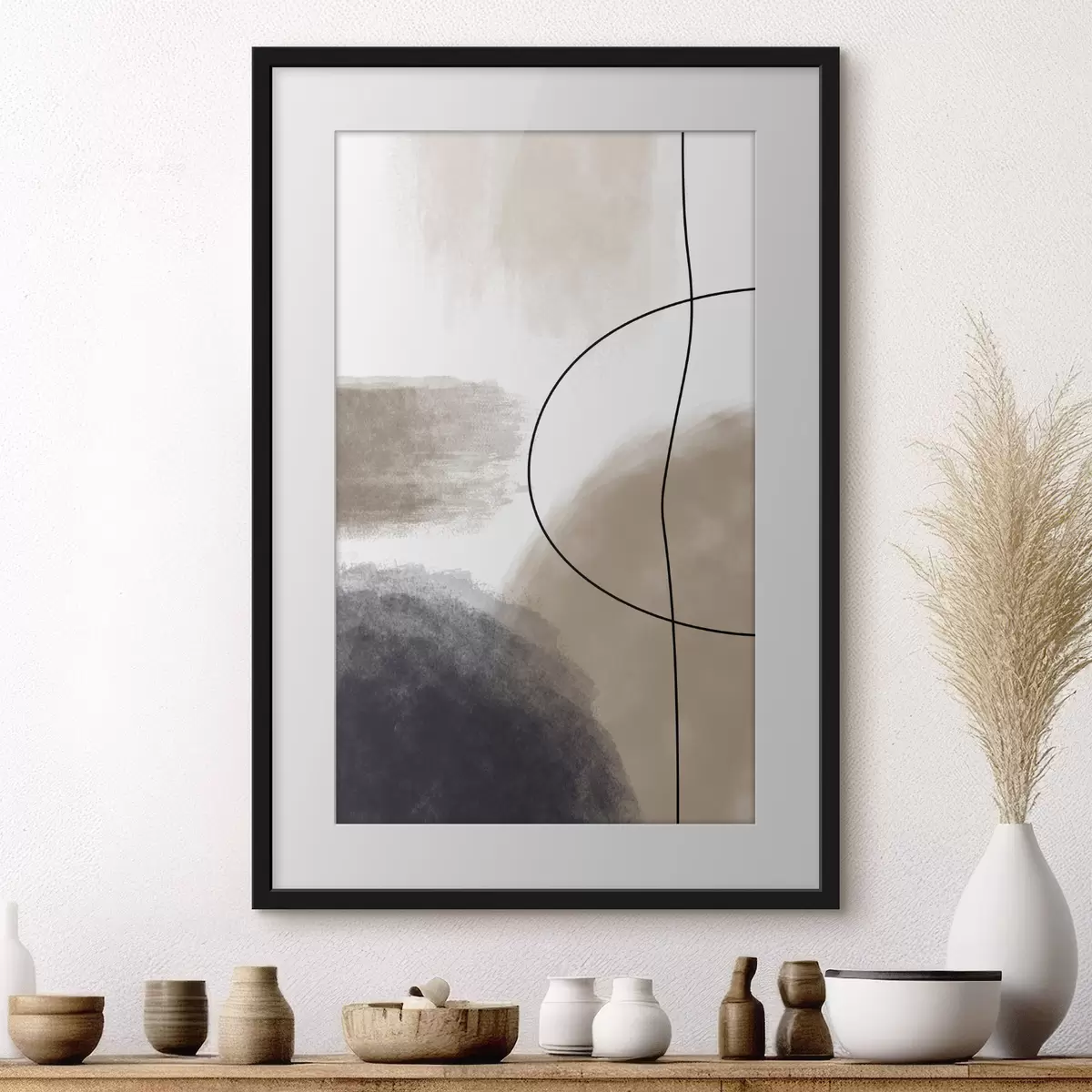 Poster Abstraktes Dekor in Beige f35944