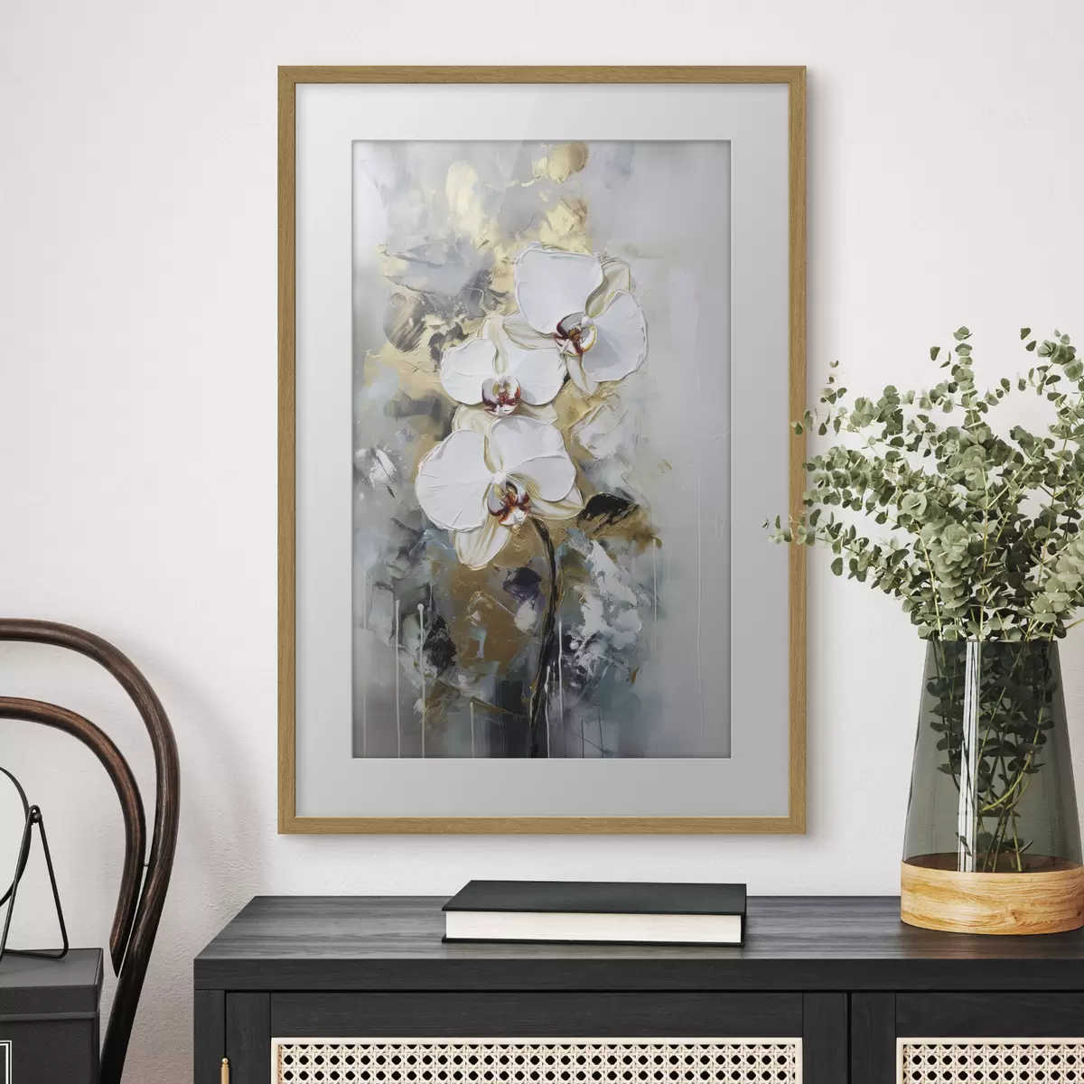 Poster Orchideen im kühlen Licht f35904