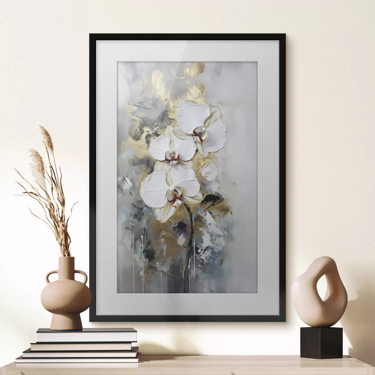Poster Orchideen im kühlen Licht f35904