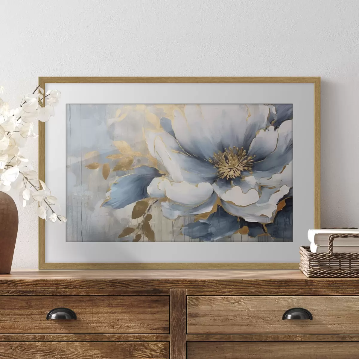 Poster Blaues Entfalten f35382