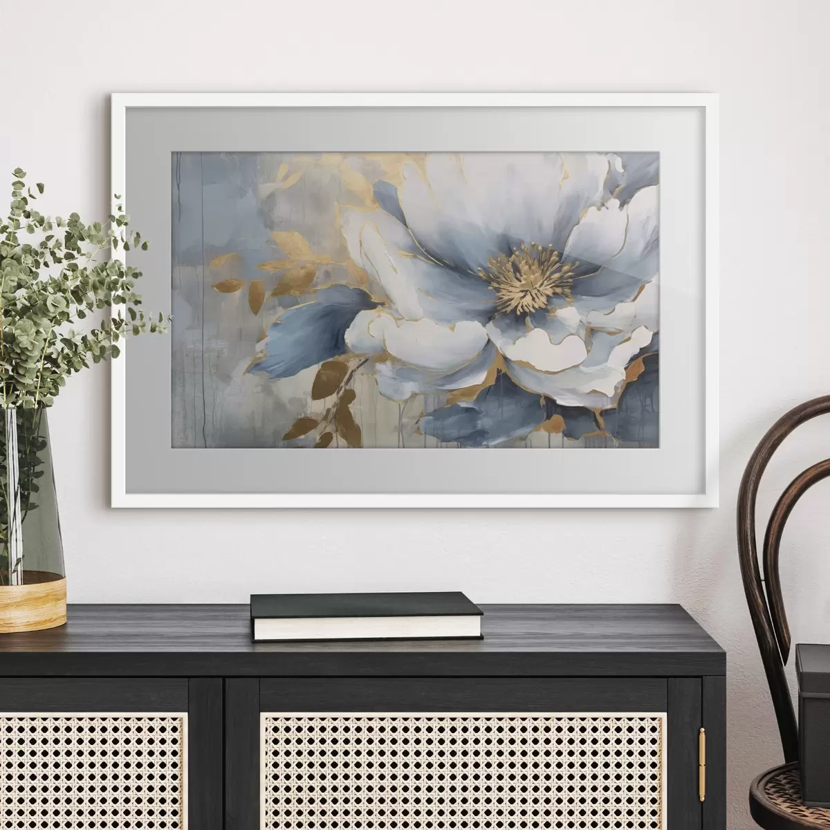 Poster Blaues Entfalten f35382