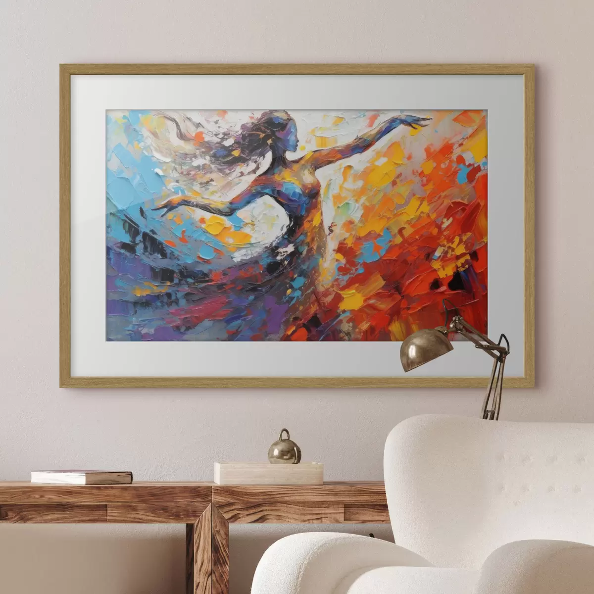 Poster Anmerkung, Mädchen malen f35379