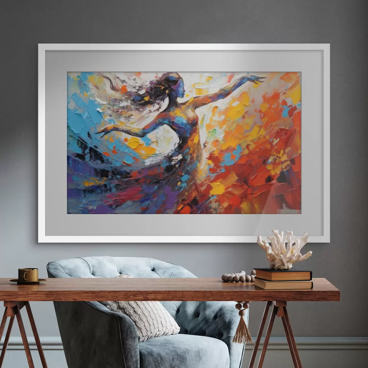 Poster Anmerkung, Mädchen malen f35379