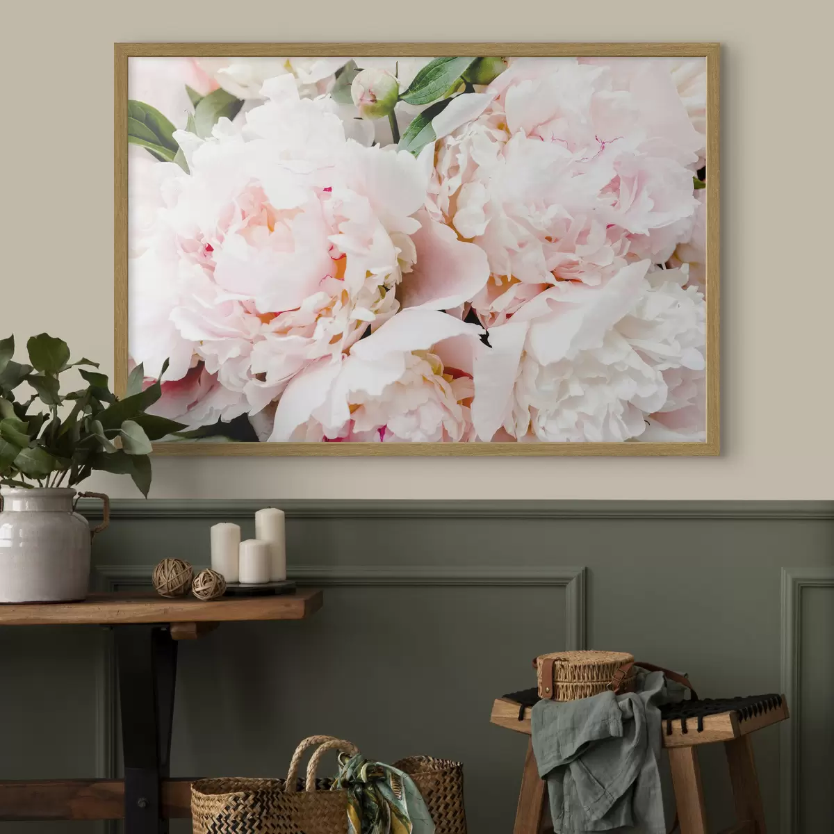 Poster Zart gepuderte Pfingstrosen f35241