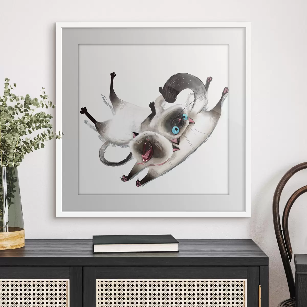 Poster Zwei Siamesische Katzen f34990
