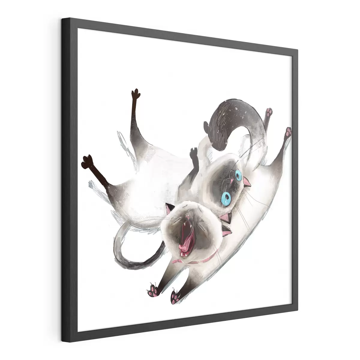 Poster Zwei Siamesische Katzen f34990