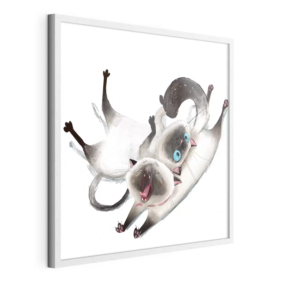 Poster Zwei Siamesische Katzen f34990
