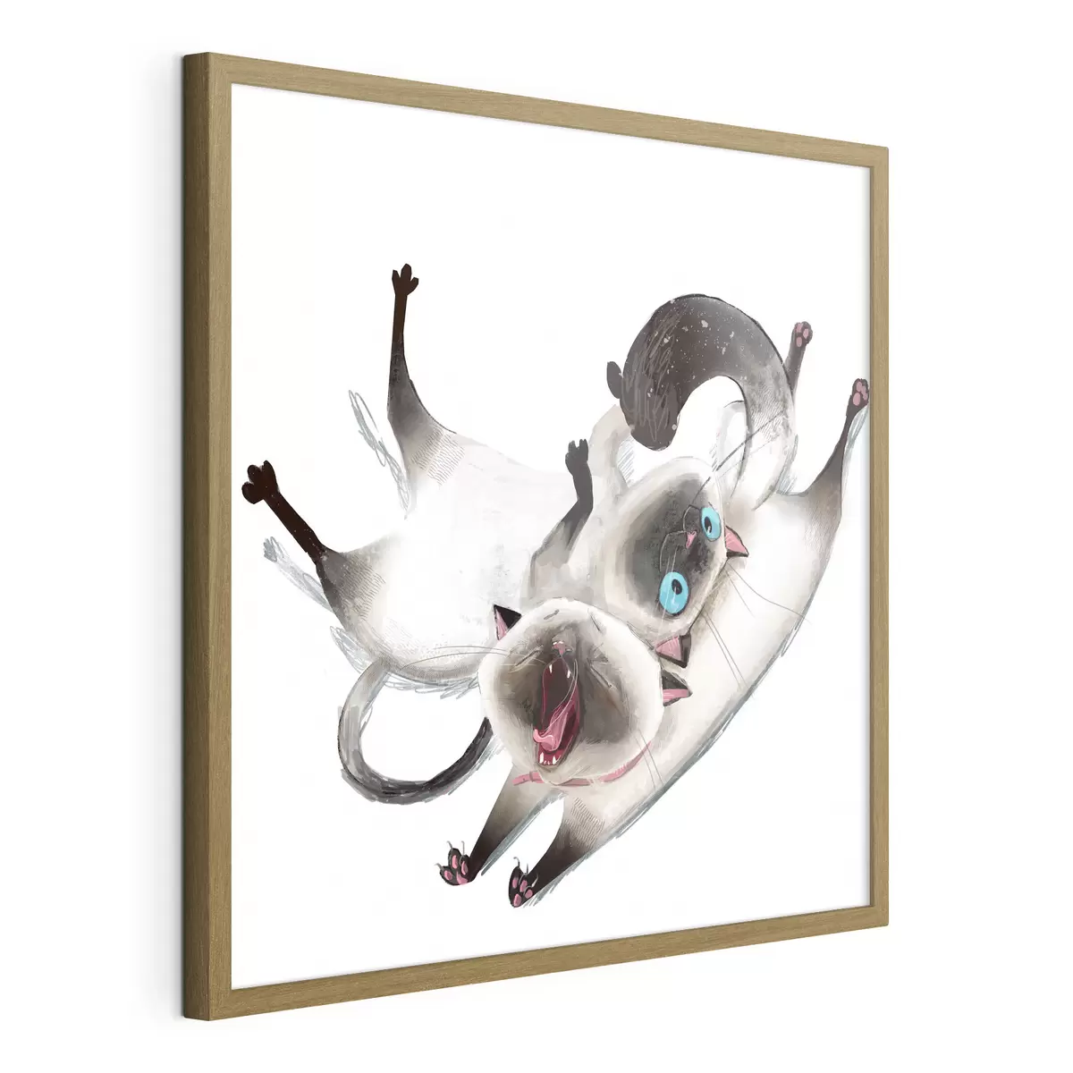 Poster Zwei Siamesische Katzen f34990